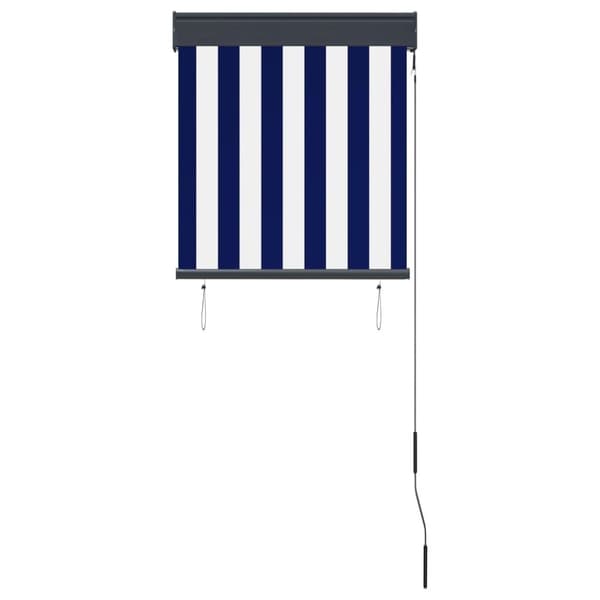 vidaXL Rullgardin utomhus 60x250 cm blå och vit