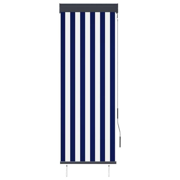 vidaXL Rullgardin utomhus 60x250 cm blå och vit
