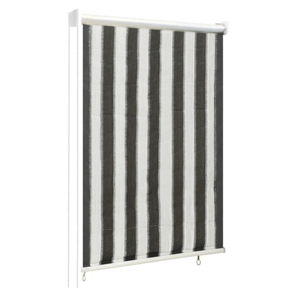 vidaXL Rullgardin utomhus 60x140 cm antracit och vita ränder