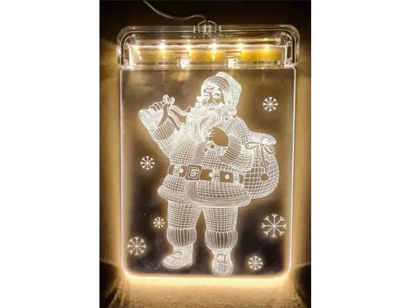3D Jultomte - Fönsterdekoration