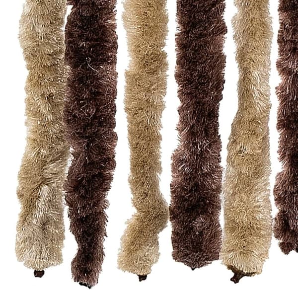 vidaXL Insektsdraperi beige och ljusbrun 100x220 cm chenille