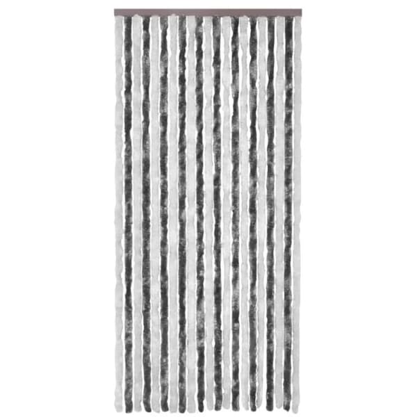 vidaXL Insektgardin grå og hvit 100x220 cm chenille