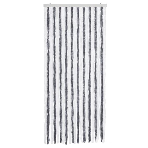 vidaXL Insektgardin grå og hvit 90x220 cm chenille