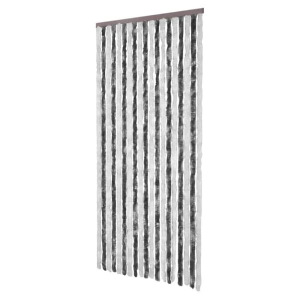 vidaXL Insektsdraperi grå och vit 90x220 cm chenille