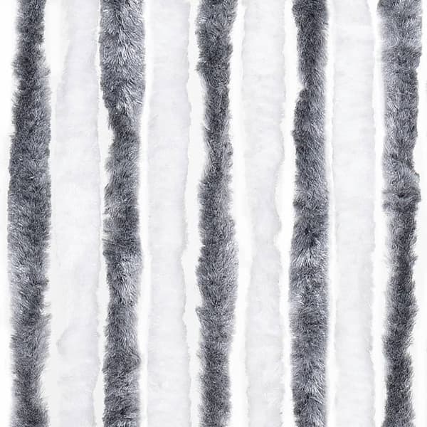 vidaXL Hyönteisverho harmaa ja valkoinen 90x220 cm Chenille