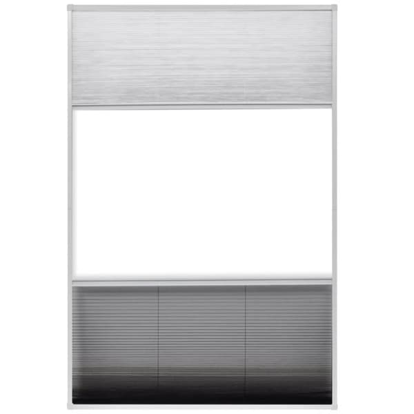 vidaXL Plisserat insektsnät med jalusi för fönster 80x120 cm aluminium