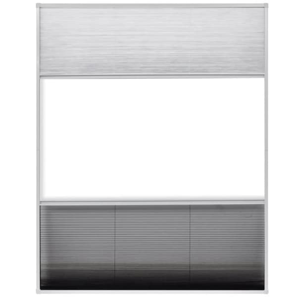vidaXL Plissert insektskjerm for vindu aluminium 80x100 cm solskjerm