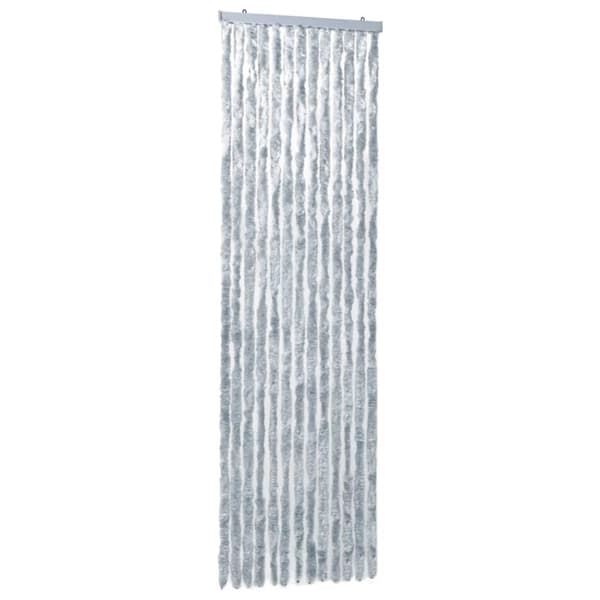 vidaXL Hyönteisverho valkoinen ja harmaa 56x185 cm Chenille