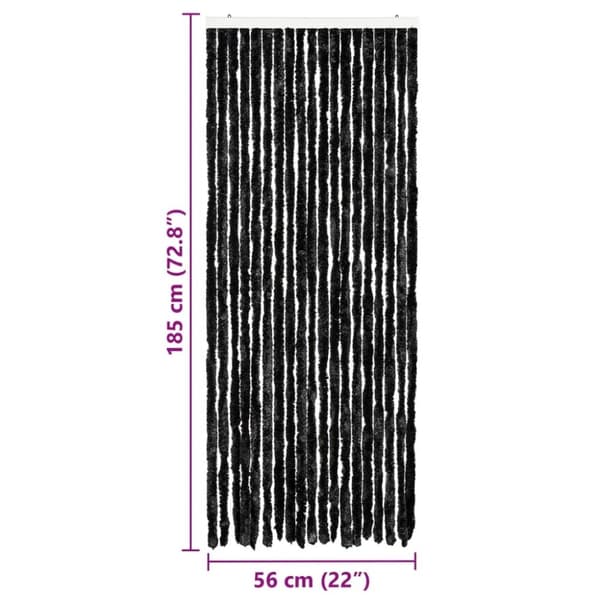 vidaXL Insektsdraperi antracit 56x185 cm chenille