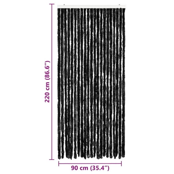 vidaXL Insektgardin 90x220 cm antrasitt