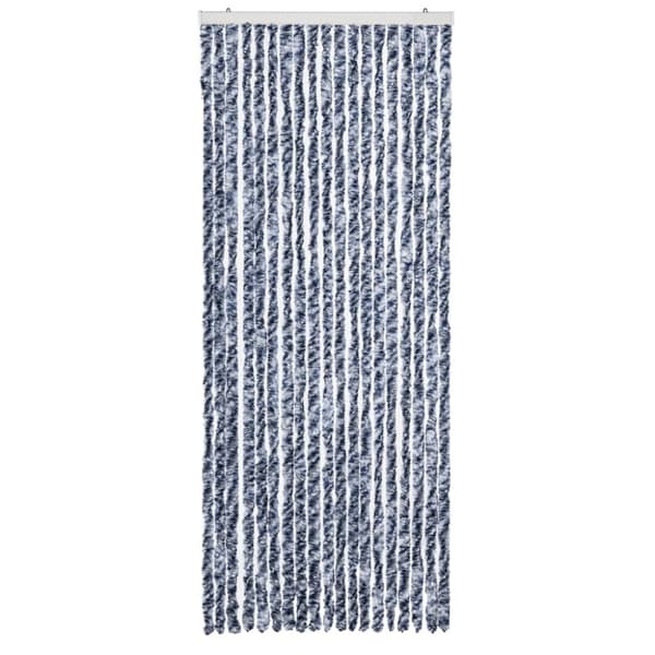 vidaXL Insektsdraperi blå, vit och silver 56x185 cm chenille