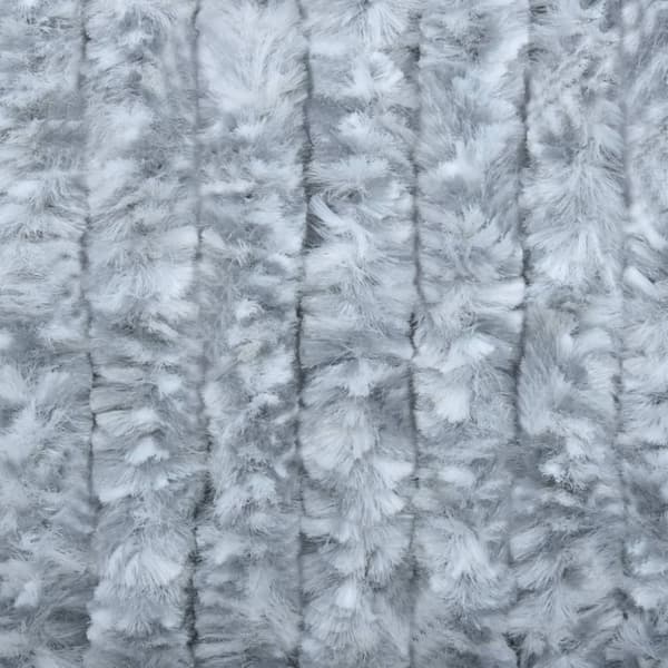 vidaXL Insektsdraperi vit och grå 56x185 cm chenille