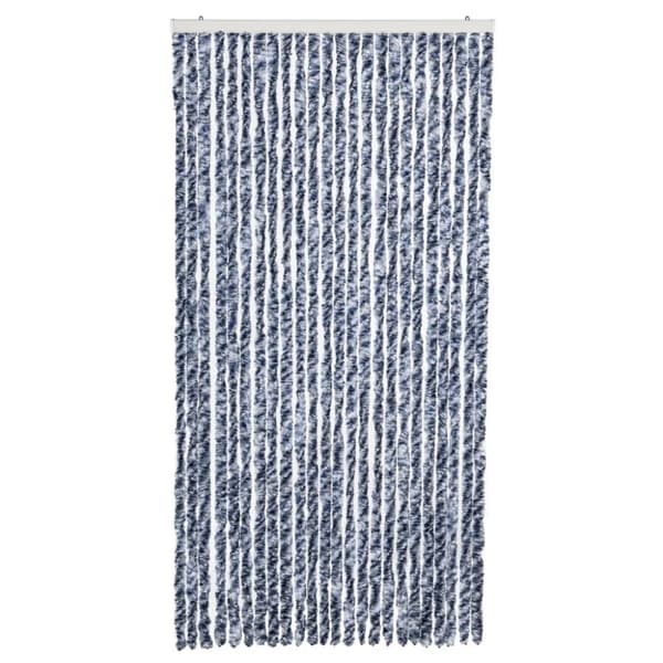 vidaXL Insektsdraperi blå, vit och silver 100x220 cm chenille