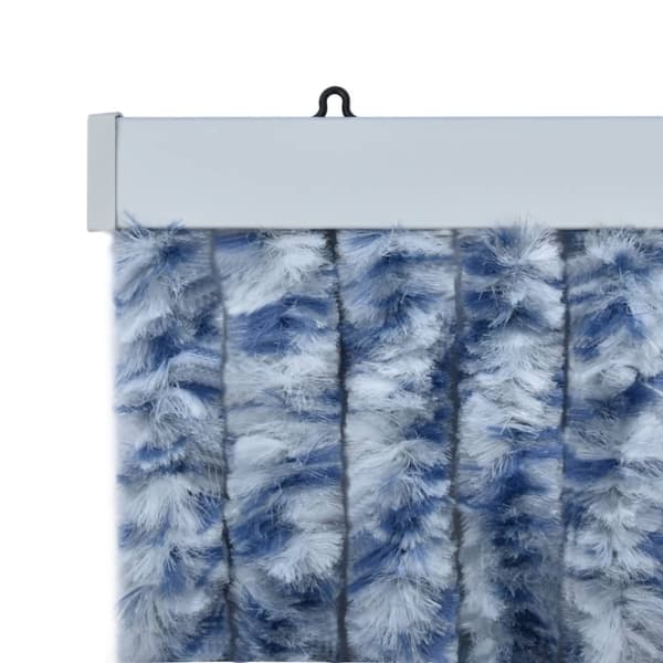 vidaXL Insektsdraperi blå, vit och silver 100x220 cm chenille