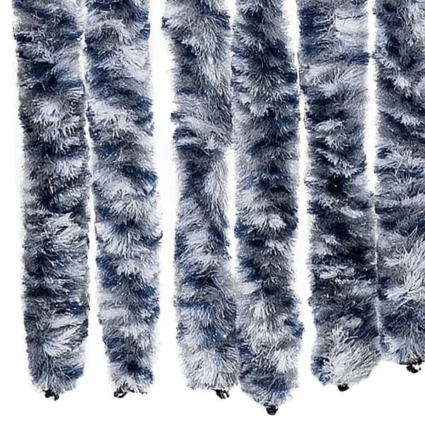 vidaXL Insektsdraperi blå, vit och silver 90x220 cm chenille