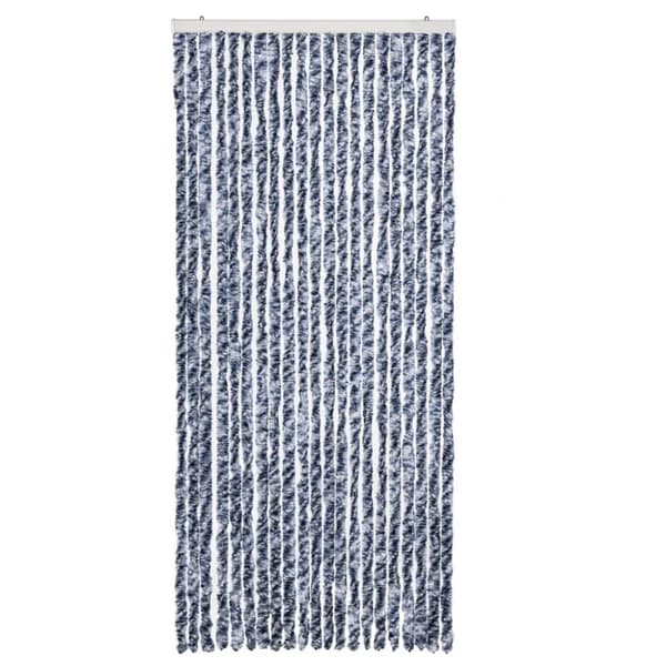 vidaXL Insektsdraperi blå, vit och silver 90x220 cm chenille