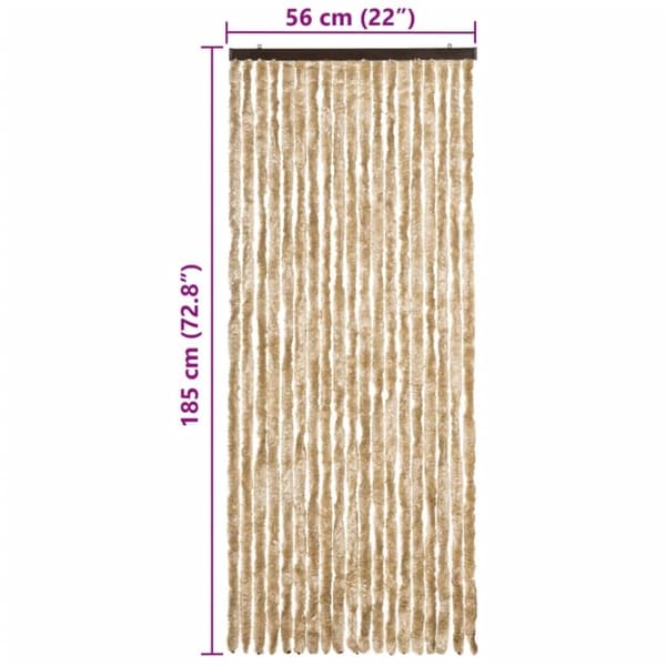 vidaXL Insektgardin 56x185 cm beige