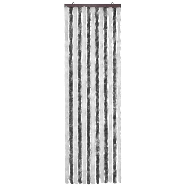 vidaXL Insektsdraperi grå och vit 56x185 cm chenille