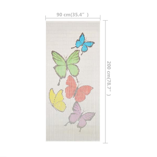 vidaXL Dörrdraperi i bambu 90x200 cm