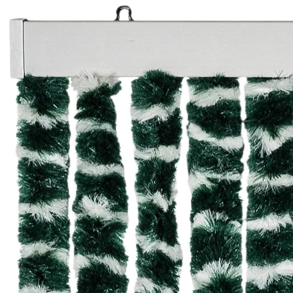 vidaXL Insektsdraperi grön och vit 100x220 cm chenille