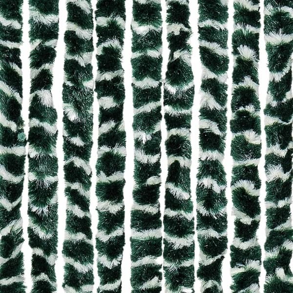 vidaXL Insektsdraperi grön och vit 100x220 cm chenille