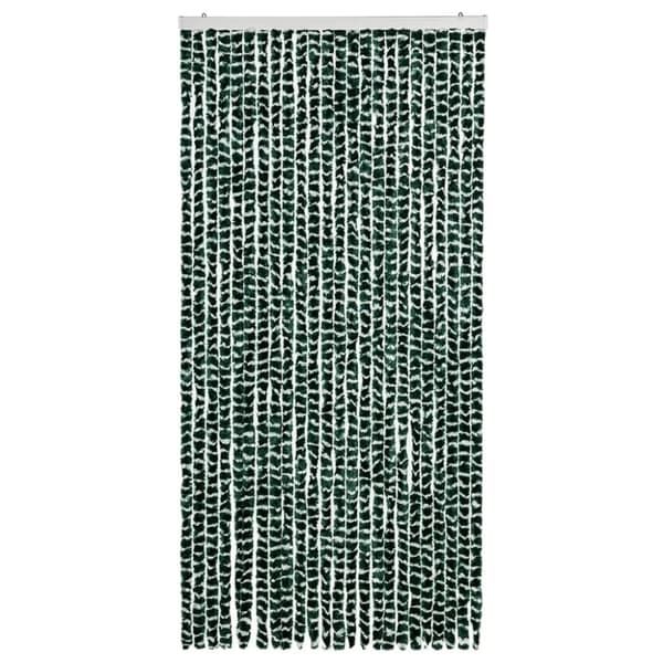 vidaXL Insektsdraperi grön och vit 100x220 cm chenille
