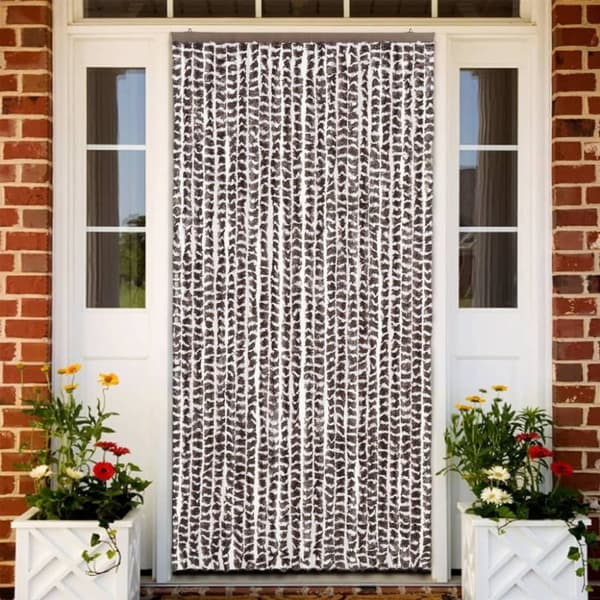 vidaXL Insektsdraperi brun och vit 100x220 cm chenille