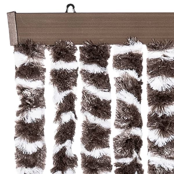 vidaXL Insektgardin brun og hvit 90x220 cm chenille