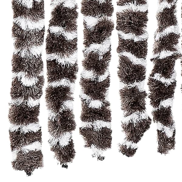 vidaXL Insektgardin brun og hvit 90x220 cm chenille