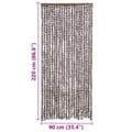 Miniatyrbilde 6 av 7: vidaXL Insektgardin brun og hvit 90x220 cm chenille