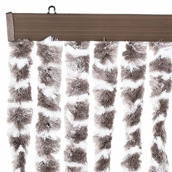 vidaXL Insektsdraperi taupe och vit 56x185 cm chenille