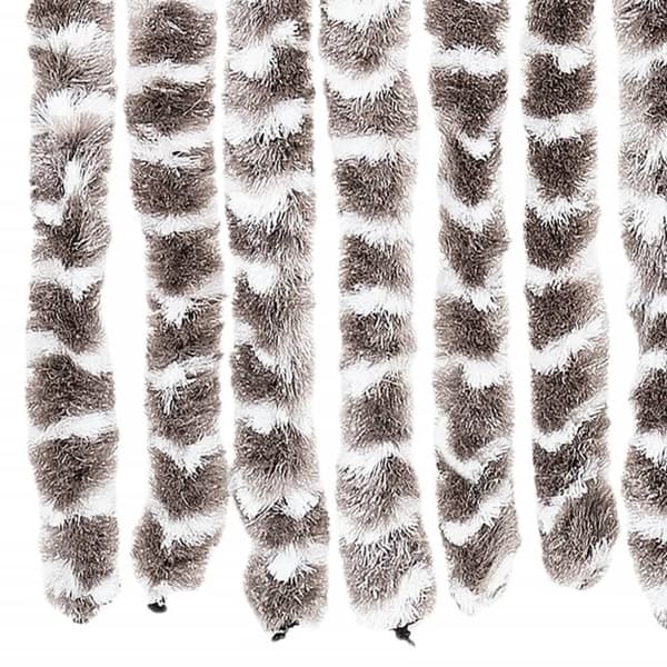 vidaXL Insektsdraperi taupe och vit 56x185 cm chenille