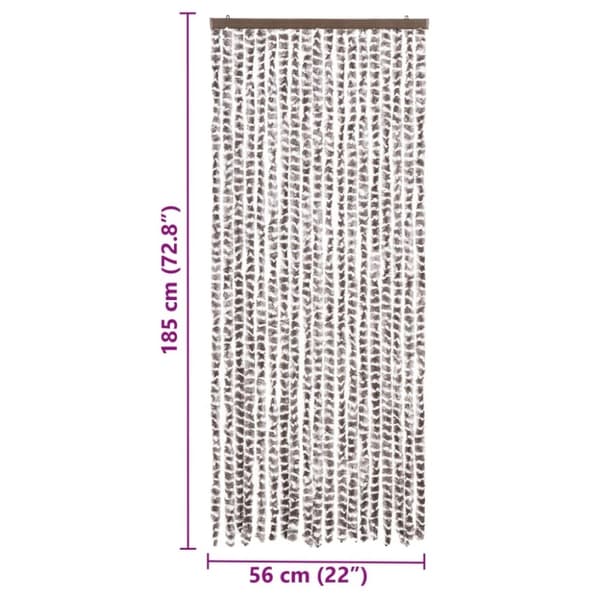 vidaXL Insektsdraperi taupe och vit 56x185 cm chenille
