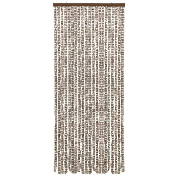 vidaXL Insektsdraperi taupe och vit 56x185 cm chenille