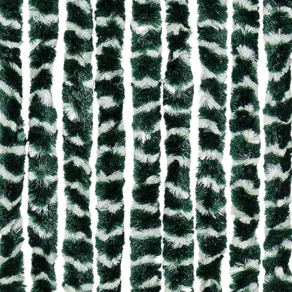 vidaXL Insektsdraperi grön och vit 56x185 cm chenille