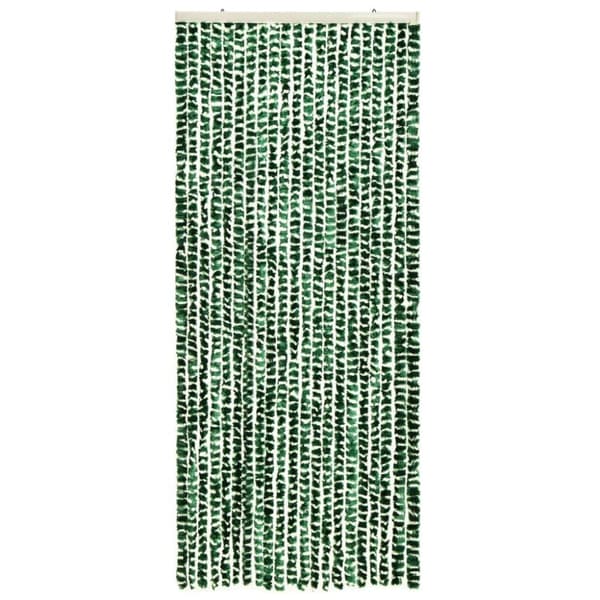 vidaXL Insektsdraperi grön och vit 56x185 cm chenille