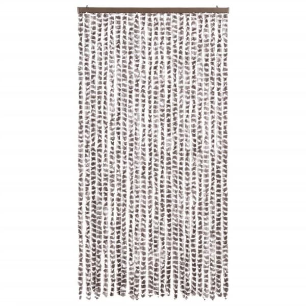 vidaXL Insektgardin gråbrun og hvit 100x220 cm chenille