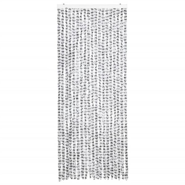 vidaXL Insektsdraperi ljusgrå och mörkgrå 56x185 cm chenille