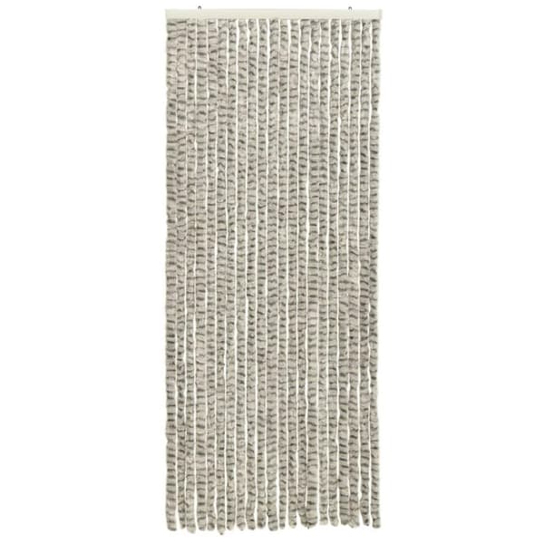 vidaXL Insektsdraperi ljusgrå och mörkgrå 56x185 cm chenille