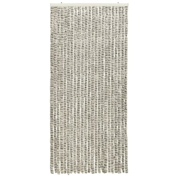vidaXL Insektsgardin lyse- og mørkegrå 90x220 cm chenille