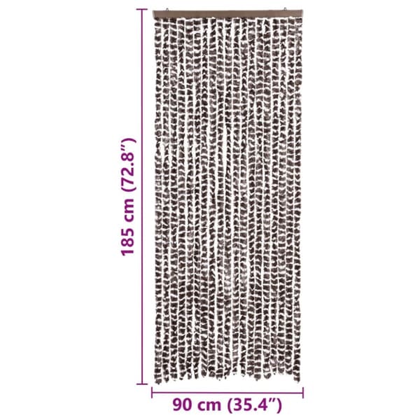 vidaXL Hyönteisverho ruskea ja valkoinen 56x185 cm Chenille