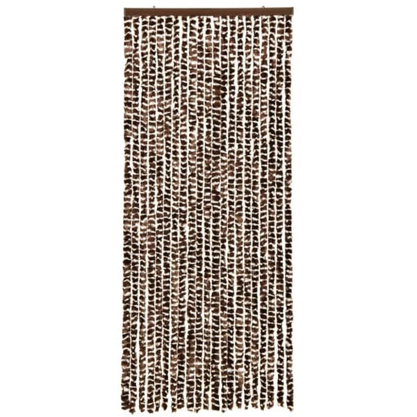 vidaXL insektgardin 56x185 cm chenille brun og hvid