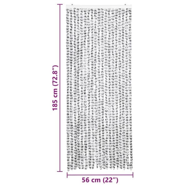 vidaXL Hyönteisverho vaalean- ja tummanharmaa 56x185 cm Chenille
