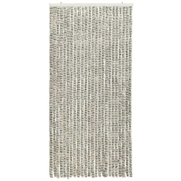 vidaXL Insektsgardin lyse- og mørkegrå 100x220 cm chenille