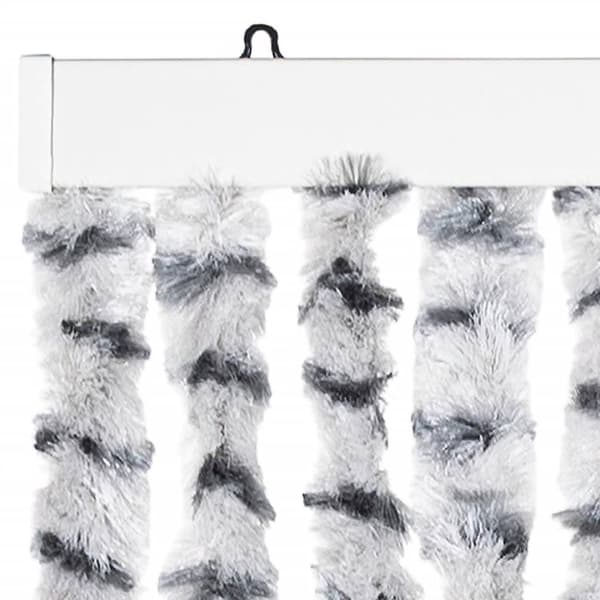 vidaXL insektgardin 100x220 cm chenille lysegrå og mørkegrå