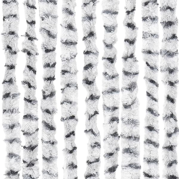 vidaXL insektgardin 100x220 cm chenille lysegrå og mørkegrå