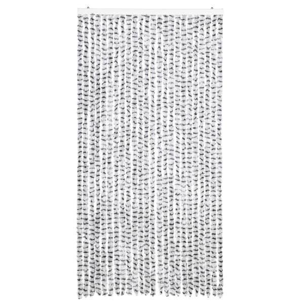 vidaXL insektgardin 100x220 cm chenille lysegrå og mørkegrå