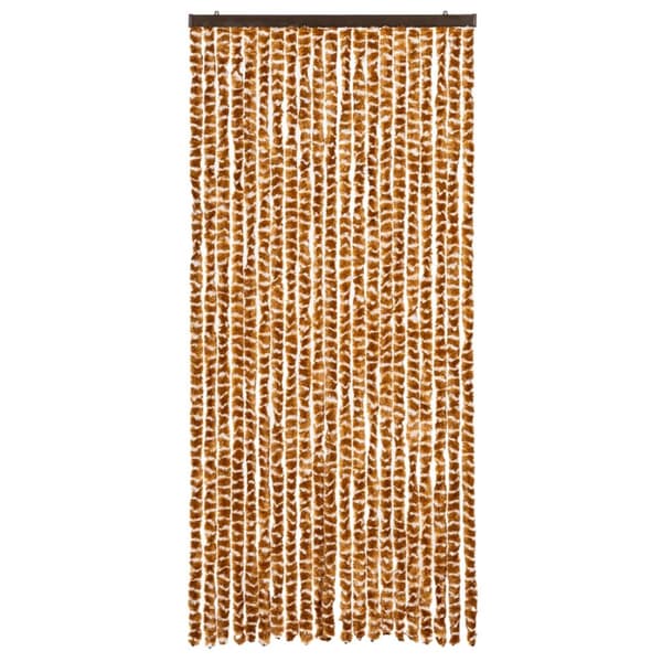 vidaXL Insektsdraperi ockra och vit 90x220 cm chenille
