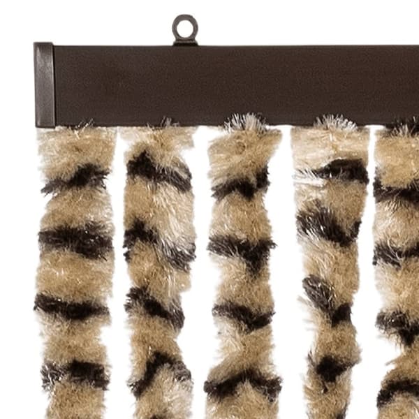 vidaXL Insektsdraperi beige och brun 90x220 cm chenille