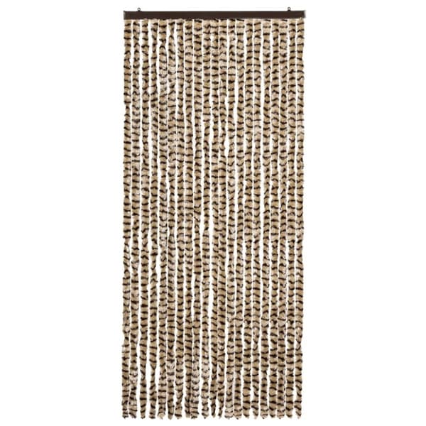 vidaXL Insektsdraperi beige och brun 90x220 cm chenille